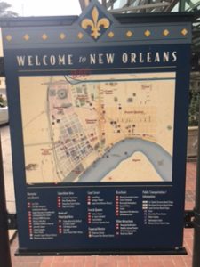 ニューオリンズの案内地図看板