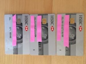 HSBCの銀行カード