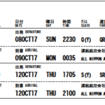 ANAの上海便Eチケット