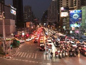 バンコク市内の大渋滞